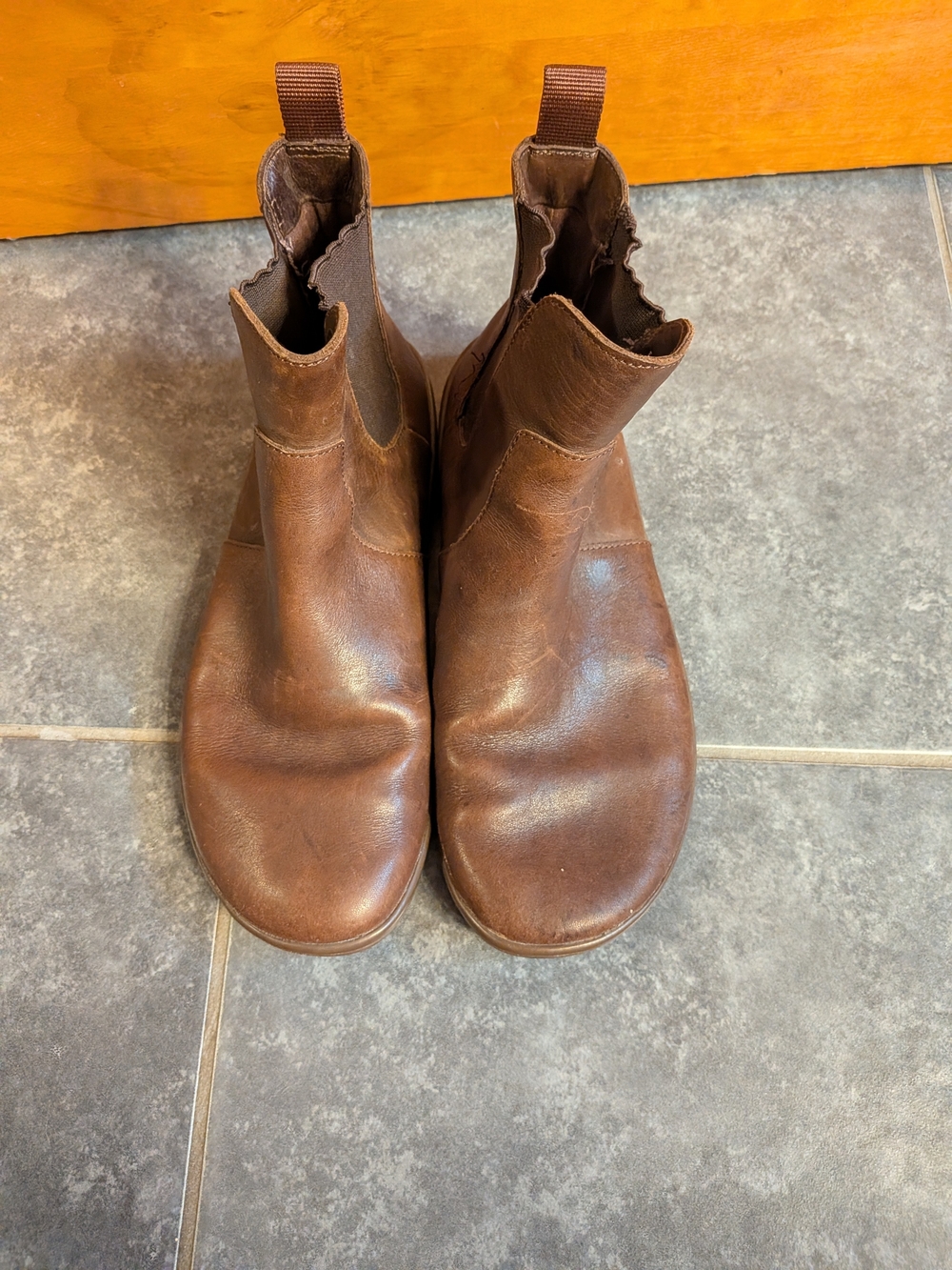 Vivo Barefoot Brown Leather Chelsea-Style Ankle Boots